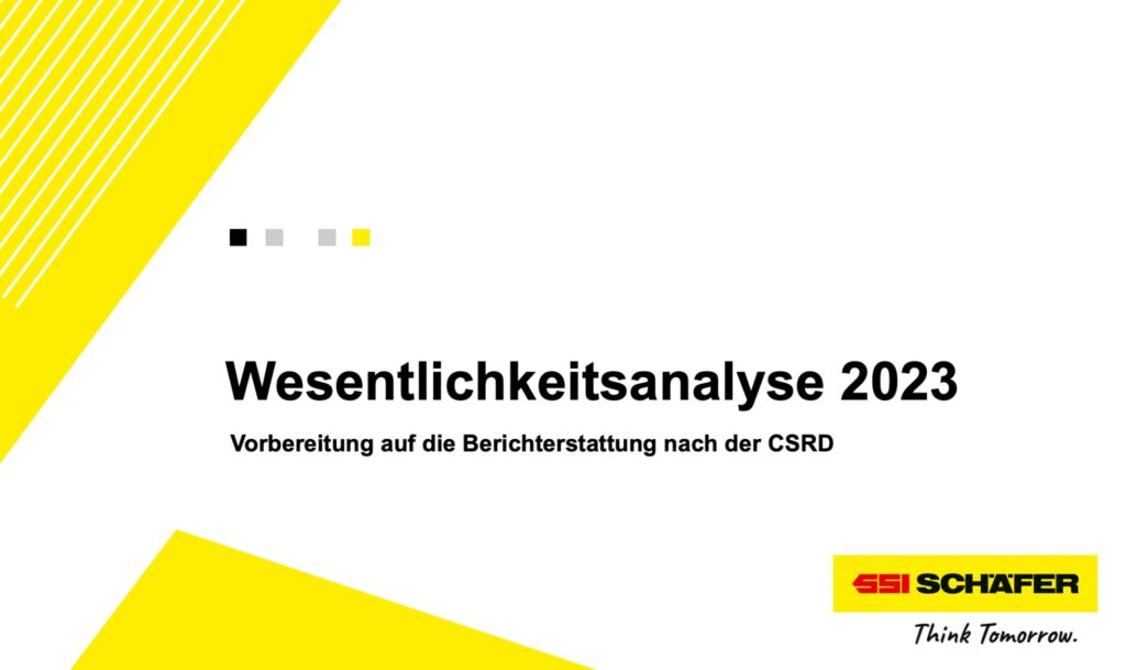 SSI Schäfer Wesentlichkeitsanalyse 2023